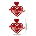 thumbnail image 3 of Women's R-ed H-eart Mom Earrings Acrylic Mom Pendant Earrings For Birthday Mother's Day, 3 of 6