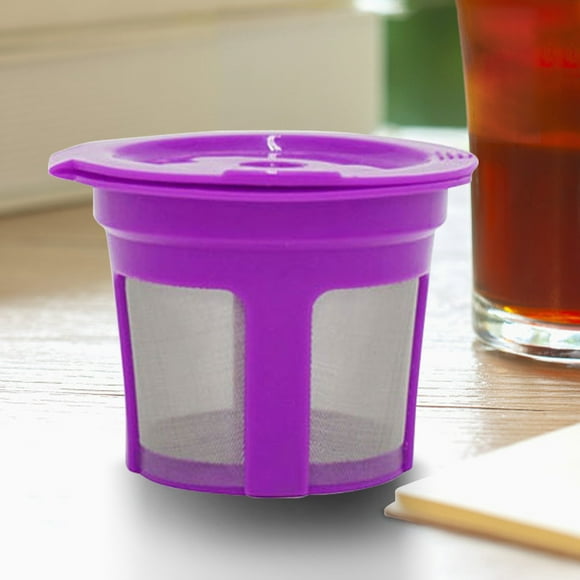 Peggybuy 3/6PCS K CUP Coffee Filter Reusable for Keurig 2.0 1.0 Mini Plus (Purple 3Pcs)