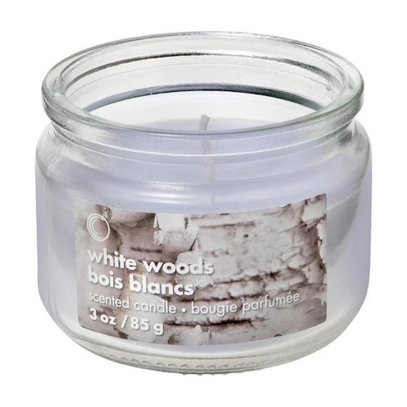 3 Oz Scented Glass Jar With Lid White Woods - Set of 4