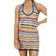 thumbnail image 1 of Vestido de playa de punto con cuello halter atado sin espalda, sin mangas, delgado y suave, vestido tipo pareo para mujer, 1 of 8