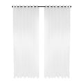 thumbnail image 2 of Paneles de cobertura de ventana de cortina blanca transparente semi-sombreado para cocina, dormitorio, sala de estar, 2 piezas, 140x260cm Kearding LF0158-04B*2, 2 of 7