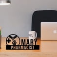 thumbnail image 2 of Handmadetneonsign Custom Pharmacist Desk Name Plate, Pharmacist Metal Nameplate For Desk Decor, 2 of 4