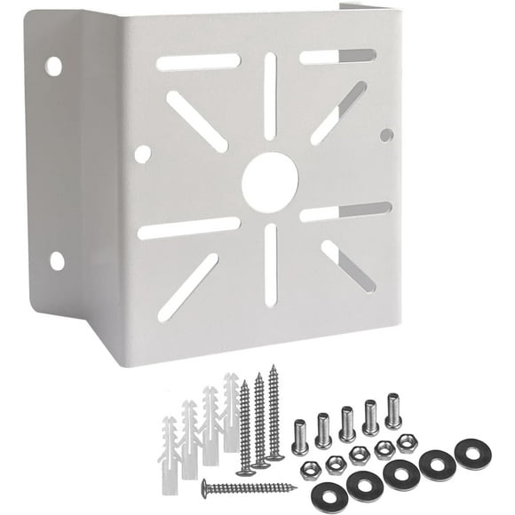 Queilt Universal Security Camera Corner Bracket, Strong Metal Corner Bracket for Corner Wall Mount, Suitable for CCTV Cameras, LED Wall/Stage Floodlights, Solar Panels