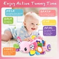 thumbnail image 4 of Baby Girls Toys 6-12 Months, Sensory Music Animal Stuffed Toy, Crinkle Mat Mirror & Teethers for Tummy Play Time, Crawling Toy for Infant 6-9-12 Months, 4 of 6