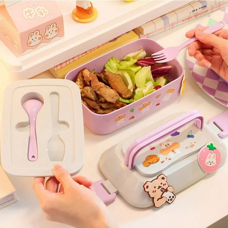 Portable Lunch Box For Adult Kids School Microwave Plastic Bento
