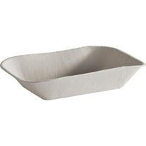 Savaday® 2-1/4" Deep Molded Fiber Trays - 250 / Bag - Food - White - Molded Fiber Body - Rectangle - 2 / Carton