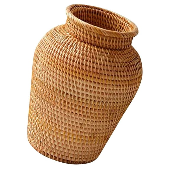 MLINS Wicker Ornaments Filler Rattan Vase Flower Vase 20.00X15.00X15.00CM