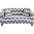 thumbnail image 1 of 1 Piece Printed Stretch Sofa Slipcover Non Slip Soft Couch Sofa Cover Washable Furniture Protector Sofa Cover with 1 Pillowcase for Armchair Loveseat Couch Sofa (Large, Gray Ripple), 1 of 8