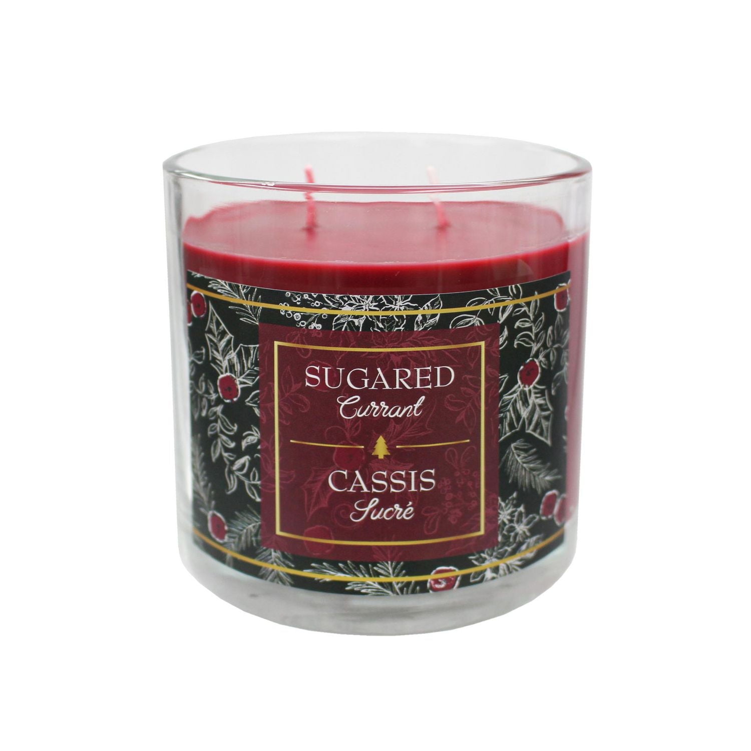 2-Wick 13.5oz Sugared Currant Scented Jar Candle with Metal Lid