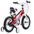 thumbnail image 3 of RoyalBaby Vélo pour Enfants Space No. 1 Freestyle 14 Pouces avec Roues Stabilisatrices, Rouge, 3 of 11