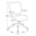 thumbnail image 4 of Space Seating Deluxe AirGrid Mesh Mid-Back Executive Office Chair, Latte, 4 of 5