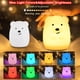 thumbnail image 2 of Luz de noche Big Bear para niños, lámpara de noche para bebés, luz de noche para niños, luz de noche portátil de silicona con control remoto/táctil/ajustable, 2 of 5