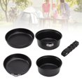 thumbnail image 4 of Open Fire Cookware, Even Heat Conduction Portable Camping Cooking Pot Pan Prevent Stick Aluminum Alloy With Tote Bag For Barbecue, 4 of 8
