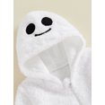 thumbnail image 5 of Cjfdfy Newborn Baby Boy Girl Halloween Fall Clothes Pumpkin Ghost Hooded Fleece Zipper Long Sleeve Footies Romper Jumpsuit Infant Cute My First Halloween Fall Winter Outfit 0-6 Months, 5 of 9
