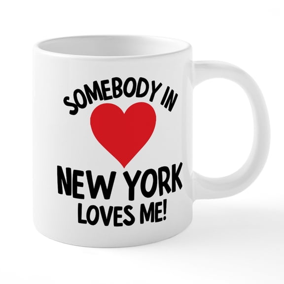 CafePress - Somebody In New York Loves - 20 Oz White Ceramic Mega Mug