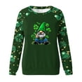 thumbnail image 5 of St. Patricks Day Shirts for Women Long Sleeve Crewneck Sweatshirt Irish Gnome with Shamrock Print Tops Cute Graphic Pullover, 5 of 5