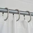 thumbnail image 4 of Solid Pearly Gray Plastic Shower Curtain Rings - Set of 12, 4 of 5