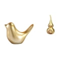 thumbnail image 1 of Figura de pájaro dorado moderno y calabaza de latón, estatua de animal, adorno Feng Shui, escultura artesanal para decoración del hogar, oficina, sala, 1 of 8