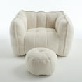 thumbnail image 4 of Homy Casa Lazy Sofa, Bean Bag Chair with Ottoman, Chenille  Lounge Chair for Adults, 4 of 7
