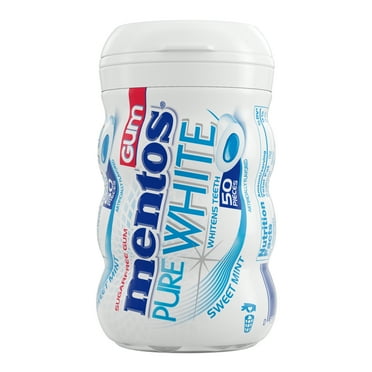 Mentos Gum Sugar-Free Fresh Sweet Mint Chewing Gum, 50 Regular Size Pieces, Bottle