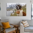 thumbnail image 6 of Saint Bernard - The Guardian of The Snow Canvas Art Poster And Wall Art Picture Print Modern Family Bedroom Decor Posters,Unframe-style,12x18inch(30x45cm), 6 of 8