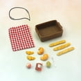 thumbnail image 2 of Mini Bread Basket for Dollhouse Accessories | 1:12 Scale Bakery Shop Display with 6 Pretend Croissants | Realistic Collectible Model for Sylvanian Families & Calico Critters, 2 of 9