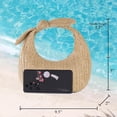 thumbnail image 6 of CAILDANL Straw Clutch Purse Bow Summer Beach Bag Dumpling Evening Handbag, 6 of 8