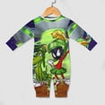 thumbnail image 4 of Looney Tunes Marvin The Martian Baby Long Sleeve Footless, Infant Playsuit Romper Jumpsuits for Boys Girls, 4 of 8