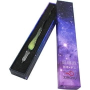 Xiaoyu Glass Dip Pen Vintage Handmade Glass Signature Pen Starry Sky Crystal Dip Sign Pen Gift Calligraphy Pen - D