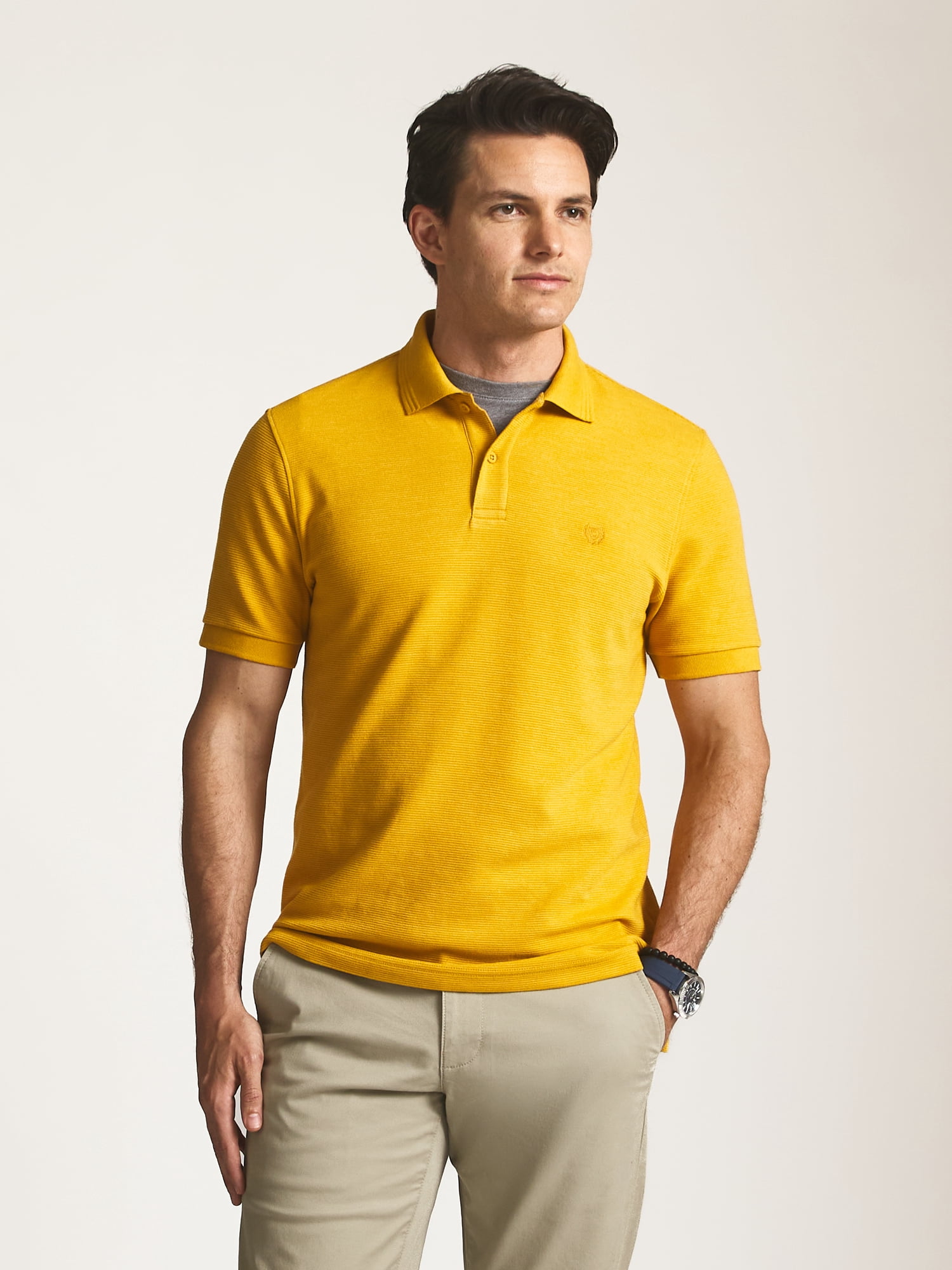 Chaps Men’s and Big Men’s Seacoast Wash Ribbed Knit Polo, Sizes S–3XL