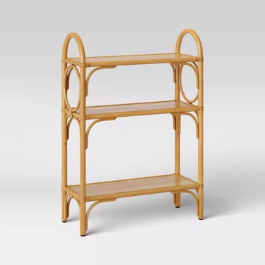 Rattan Free Standing Shelf Tan