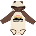thumbnail image 3 of Inktastic Charlotte North Carolina Skyline Boys or Girls Long Sleeve Baby Bodysuit, 3 of 5