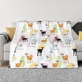 thumbnail image 3 of Throw Blanket for Couch, Cartoon Cute Goat Colorful Super Soft Fuzzy Comfy Warm Throw Blanket, Cuteness Lightweight Cozy Plush Flannel Blanket & Throws for Sofa and Bed All Season, 3 of 5