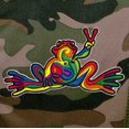 thumbnail image 2 of CAMO Peace Frogs Lunch Bag Stylish Peace Frog CAMO Lunchbox Cooler for School or Office - Men or Women, 2 of 2