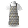 thumbnail image 3 of Feather Apron Tribal Hand Drawn Repeating Pattern Ornate Feathers Ethnic Style Artistic, Unisex Kitchen Bib Apron with Adjustable Neck for Cooking Baking Gardening, Black White Mustard, by Ambesonne, 3 of 3