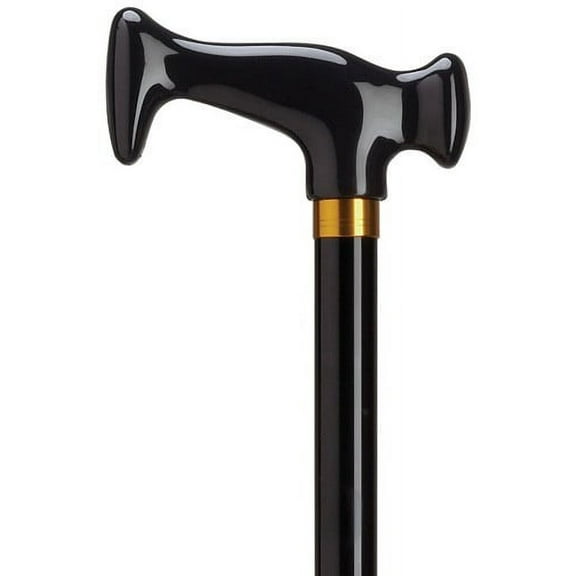 Walking Cane Adjustable Consort "J" Handle Black Aluminum Cane