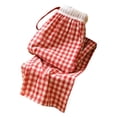 thumbnail image 1 of Washed Check Color Blocked Straight Leg Pants For Women In Spring And Summer Thin And Back Pants Paired With Casual Home Pants plus Size Stretch Pants Women Casual Pants Suits Plaid Dress Pants for, 1 of 2