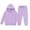 Purple, variant on Girls Sweatsuit Set - 2 Piece Hoodie Sweatshirt, Jogger Sweatpants with Pockets - Track Suit Set for Girls