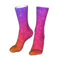 thumbnail image 6 of Fuzoiu Holiday Shiny Print Crew Socks,Casual Athletic Gym LightWeight Thin Socks,Casual Crew Socks for Men Woman,Calf Length Crew Socks, 6 of 7