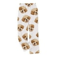 thumbnail image 4 of SwiftWear Cute Puppy Print Brushed Flannel Pajama Pants - Women's Cozy Plus Size Sleepwear & Lounge Pj Bottom Soft Plush with Pockets, Elastic Waist Home Comfort in Multiple Colors Available White, 4 of 5