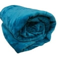 thumbnail image 5 of Soft Blanket Solid Color Coral Fleece Plush Microfiber Blanket Turquoise Full Fleece, 5 of 5