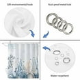 thumbnail image 4 of Ocean Blue Coral Shower Curtain, Waterproof Shower Curtains for Bathroom, Summer Coastal Starfish Flower Washable Fabric Bathtub Curtain Set Bath Decor with 12 Hooks Standard 72"x72", 4 of 8