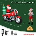 thumbnail image 6 of Zimtown 6FT Inflatables Santa Claus Riding A Motorcycle with Christmas Tree for Christmas Outdoor Decor,Holiday,Lawn,Garden,Party, 6 of 11