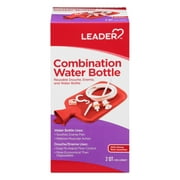 Leader Combination Hot Water Bottle for Muscle Pain and Injuries Relief, 2 Quart Capacity, 1 Ct, Red