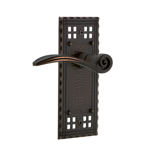 Nostalgic Warehouse Craswn_Psg_238_Nk Swan Passage Door Lever Set - Bronze
