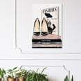 thumbnail image 2 of Wynwood Studio 'Fashion Magazine and Books' Fashion and Glam Wall Art Canvas Print - Black, Pink, 20" x 30", 2 of 2