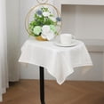 thumbnail image 1 of TRAHOO-2 Packs Plaid 24x24 Inch Small Square End Table Cloth, Farmhouse Embroidered Fabric Checkered Tablecloth, Dust Proof Wrinkle Free Washable Table Cover for Night Stand, White, 1 of 4