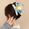 thumbnail image 4 of Kripyery Hair Claw Clips Fluffy Plush Strong Hold Barrette Jaw Clamp - Dopamine Color Handmade Spring Hairpin for Women Girls Curly Thick Thin Hair Accessories, 4 of 8