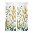 thumbnail image 2 of nqOlkjepod Outdoor Curtains for Patio Waterproof, Yellow Green Botanical Outdoor Privacy Panels Grommet, Rustic Watercolor Leaves Blackout Outside Curtains for Porch/Cabana/Pergola 54"x84", 2 Panels, 2 of 8