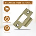 thumbnail image 4 of Uxcell 4Pack Door Strike Plate, 70mm x 40.3mm Stainless Steel Latch Deadbolt Replacement Lock Strike Plate, Bronze, 4 of 6